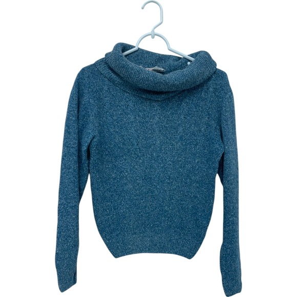 Sweaters - Heidi Sweater Womens‎ M Vintage Blue Pullover Cowl Neck Chunky Knit Angora Silk